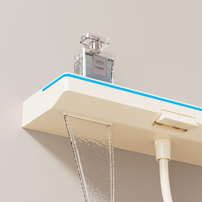 奶白按键双功能极简花洒